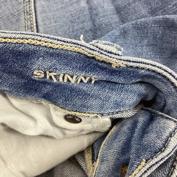 American Eagle Womens 18R Jeans Blue Sky High Skinny Leg Med Wash Denim - Picture 5 of 13